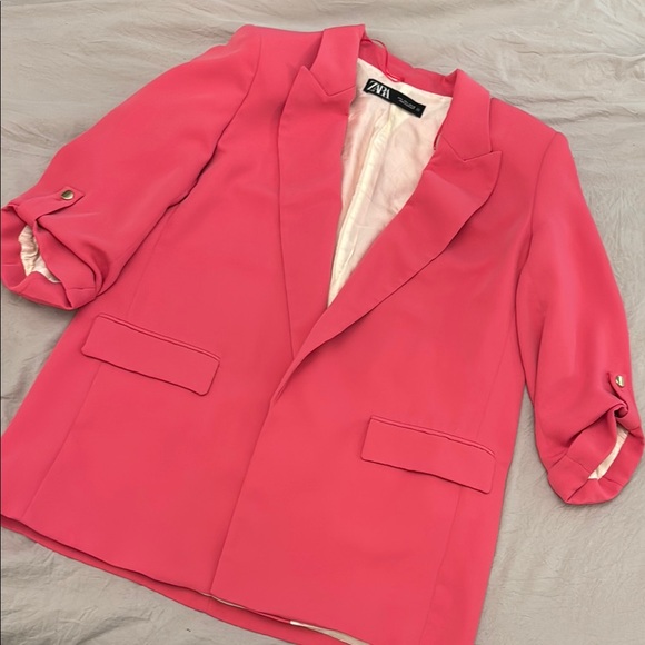 Zara Women's Oversized Pink Blazer - Picture 3 of 10